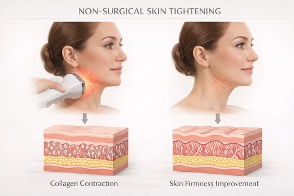 Non-surgical skin tightening stimulates collagen